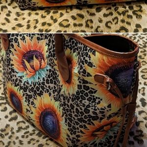 Leopard Sunflower bag